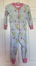 Hanna Anderson One-Piece Pajamas Long 90 3T 3 Zip Holiday Polar Bear Tree Snow