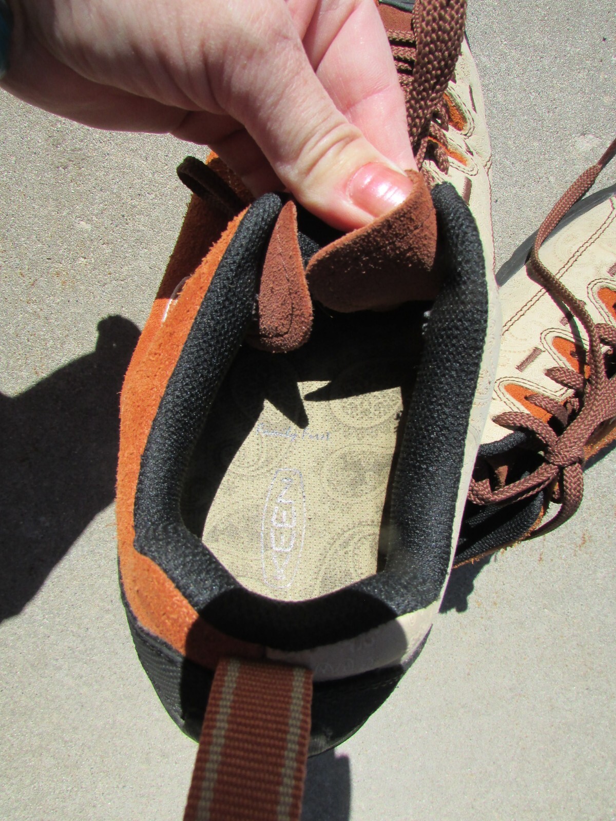 Sneakers KEEN Family First beige paisley ruggine pelle scamosciata taglia 42 5 (10 5)