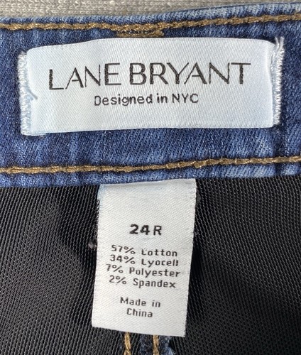 Lane Bryant Women Plus Mid-rise Super Stretch Skinny Jean Size 24R ( Waist 46”) - Picture 2 of 4