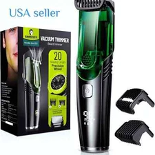 Vacuum Beard Trimmer for Men, Mustache Trimmer with 20 Length and Styles Adju...