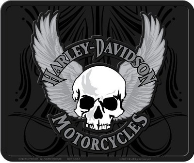 Harley Davidson Skull Wings Utility Mat Welcome Back Garage Willie