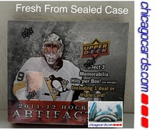 2011-12 Upper Deck Artifacts Hockey HOBBY Box 3 Hits Look4 Rookie AUTO Jersey