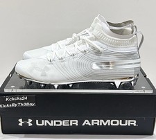 Size 15 Under Armour Spotlight MC Football Cleats White 3020675-100