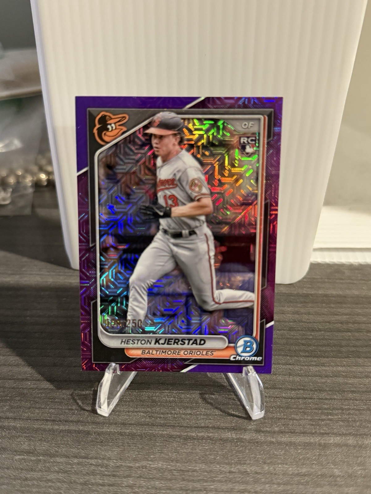 2024 Bowman Chrome Heston Kjerstad #44 Purple Mega Box Mojo /250 (RC)