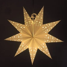 2Pcs Paper Star Lantern, Paper Star Lampshade, Christmas Hollow Out Hanging D...