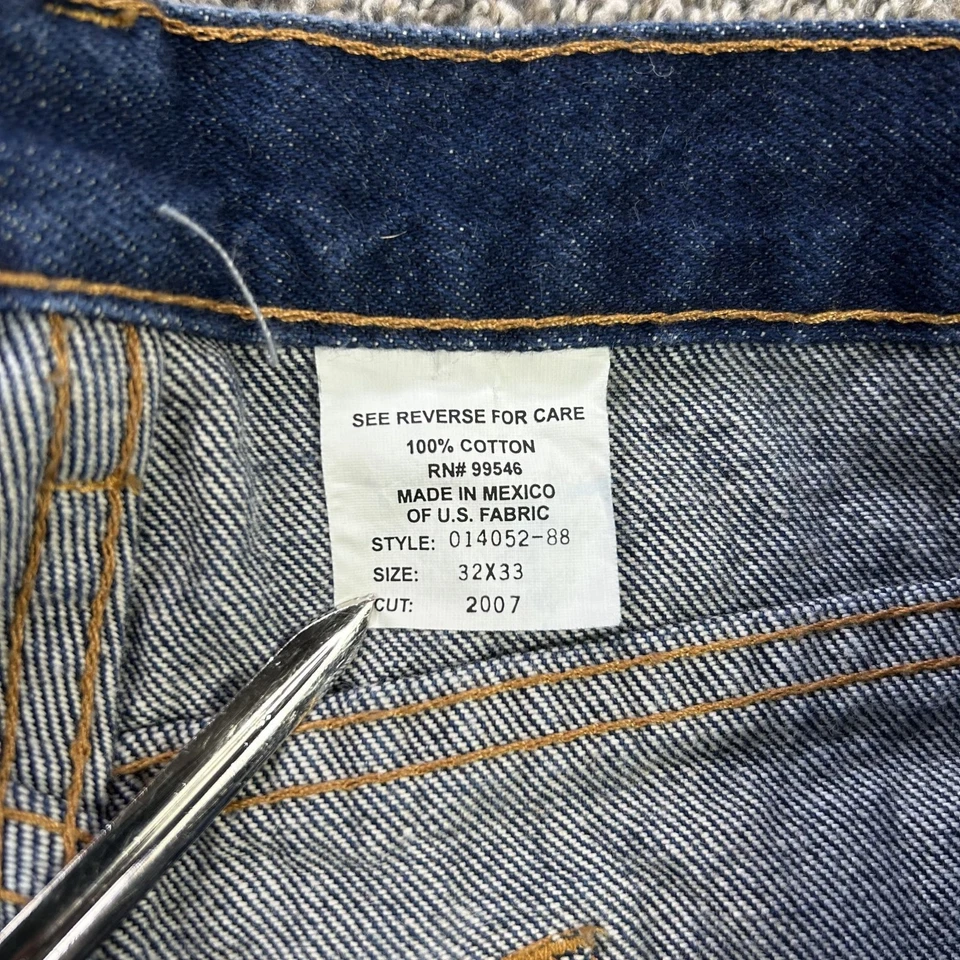 Pantalones de mezclilla lavados azul oscuro Sheplers vintage para hombre 32x33 ropa de trabajo vaquero occidental Foto 4 de 4