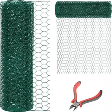 Green Chicken Wire Fencing, 1 inch Chicken Wire and 20 Gauge Poultry Netting, Ga