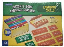 NEW Lakeshore Language Skills Match  Sort Language Quickies Game Grades 2-3