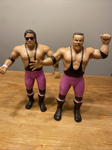 WWF LJN Hart Foundation Bret Hart & Jim Neidhart L...