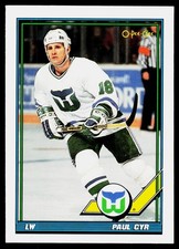 1991-92 O-Pee-Chee Paul Cyr #73 Hartford Whalers