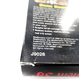 Wolfenstein 3D (Atari Jaguar, 1994) Complete w/ Overlay Mint Cartridge Tested