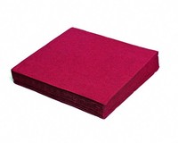 80X Servietten 33 X 33 Cm 1/4-Falz 3-Lagig Bordeaux