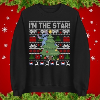 Lilo & Stitch Weihnachtspullover, Im The Star Stitch Xmas Sweatshirt Geschenk Top