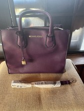 Borsa MICHAEL Michael Kors in pelle con grana bordeaux grande Mercer