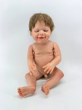 Vintage Sleeping Baby Doll W-238 Vinyl Boy Doll Brown Hair Closed Eyes