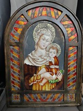 Quadro capezzale madonna con Bambino Gesu artigianale