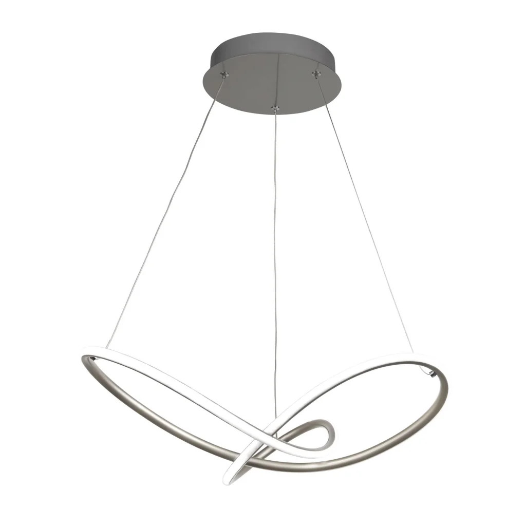 Ceiling Light Silver Magic LED Pendant Satin Searchlight 4841SS