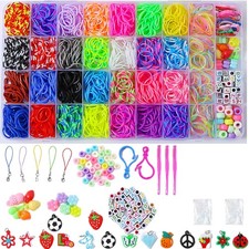 Rubber Band Bracelet Kit 2500 Loom Bands Kids Friendship Making Refill Set