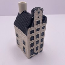 KLM BOLS DELFT BLUE MINIATURE HOUSE NUMBER 14 - AMSTERDAM - EXCELLENT EMPTY