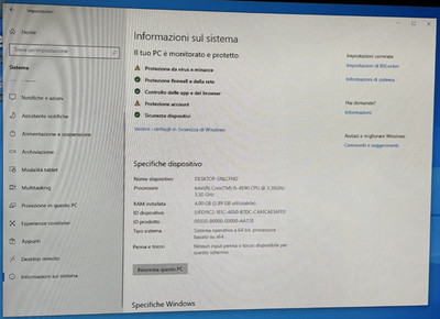PC ELITEDESK 700 G1 SFF CPU I5-4590 /RAM 4GB DDR3 / HDD 500GB /WINDOWS 10