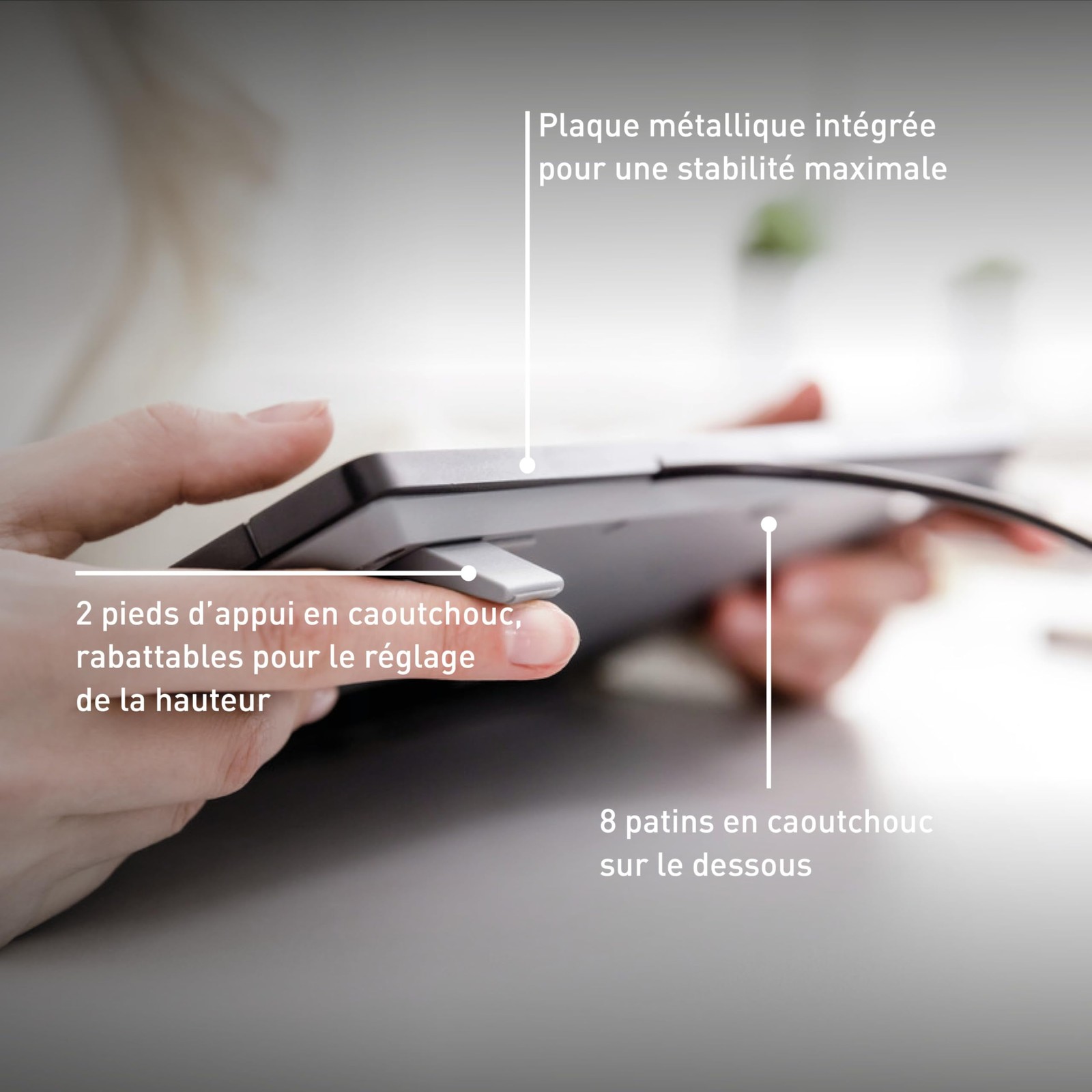 Clavier filaire AZERTY disposition belge Stream avec frappe fluide pour PC portable