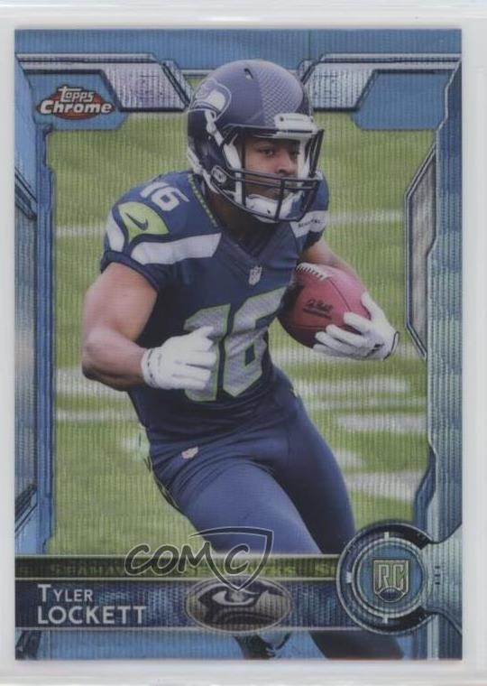 2015 Topps Chrome Rookies Blue Wave Refractor Tyler Lockett #178 Rookie RC 0c6