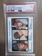 1973 Topps - High Number Mike Schmidt, Ron Cey, John Hilton #615 PSA 7 NM