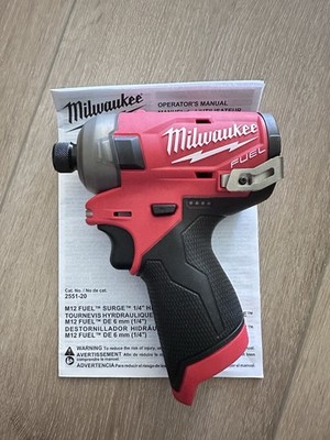 Milwaukee M12 FUEL SURGE 2551-20 1/4'' Hex Hydraulic Impact Driver - BRAND NEW -