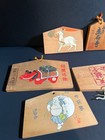 Collection of Antique Japanese Ema Wooden Prayer Plaques & Shrine Amulets — photo 3