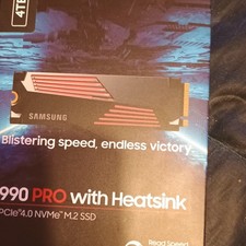 Samsung 990 PRO w/ Heatsink 4TB PCIe 4.0 NVMe M.2 Internal SSD