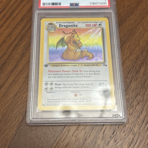 Dragonite (1st Edition) graded PSA 7 for sale on eBay