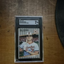1989 Fleer Bill Ripken #616 Black Box on Bat Knob SGC 7 Orioles Baseball Card