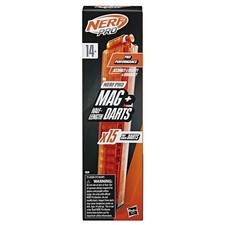 Nerf Pro Mag with 15 Half-Length Darts Magazine plus Refills for Torrent Sender