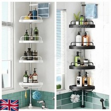 4 Tier Telescopic Bathroom Wall Corner Shelf Rack Shower Caddy Storage Organizer