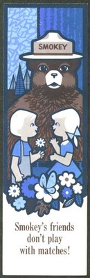 Smokey Bear don t play with matches bookmark 1966