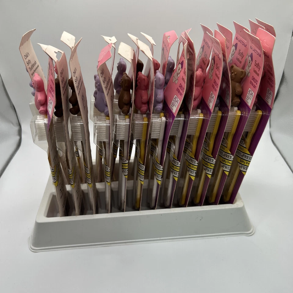 复古 Lactona 软牙刷儿童超柔软带商店展示 NOS 电影 — 第 2/4 张图片