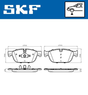 VKBP 80269 E SKF Bremsbelagsatz, Scheibenbremse für CITROËN,DS,PEUGEOT