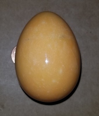 Easter Egg Orange Stone / Marble ~2.5'' Long