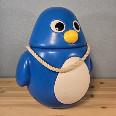 【新品　未使用】Slimely ・cutie（青箱）・burnie（赤箱）セット Little Tikes Poppy Penguin Toy Box Storage Carrier Bin Lid Squeaks