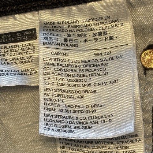 Levi’s 501 Original Fit Button Fly Jeans Men’s 33x32 Dark Wash Made in Poland - Picture 15 of 18