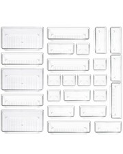 Best Clear Plastic Drawer Organizer Storage - 25Pcs 4 Size Desk Bathroom Kitchen