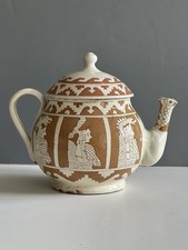 Tetera Maya/Azteca Cerámica Mexicana De Colección con Tapa Oaxaca Arte Popular Azteca