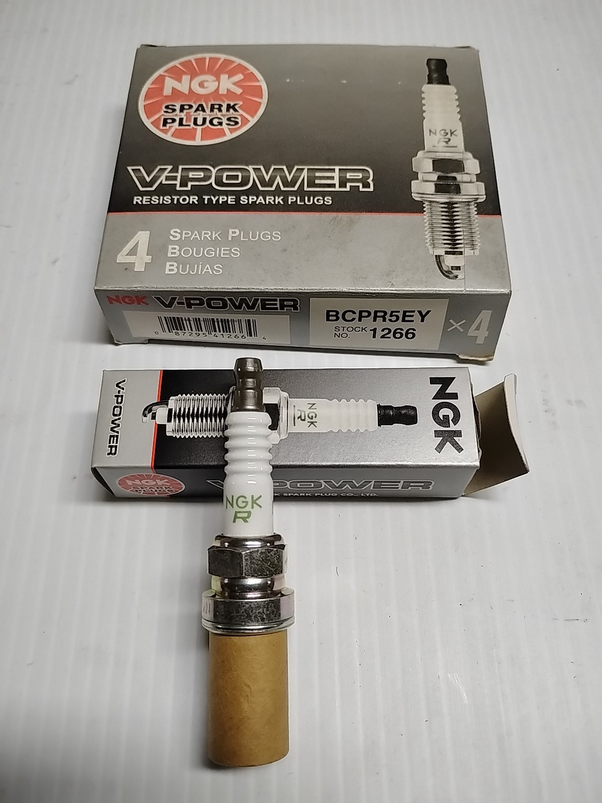 4 Pack NGK 1266 / BCPR5EY Spark Plug - V-power Made In Japan