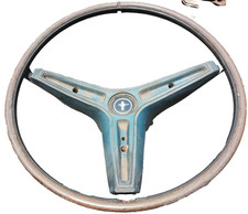 OEM 1970 Ford Mustang Mach 1 Rim Blow Steering Wheel Horn Pad Blue Pony Core