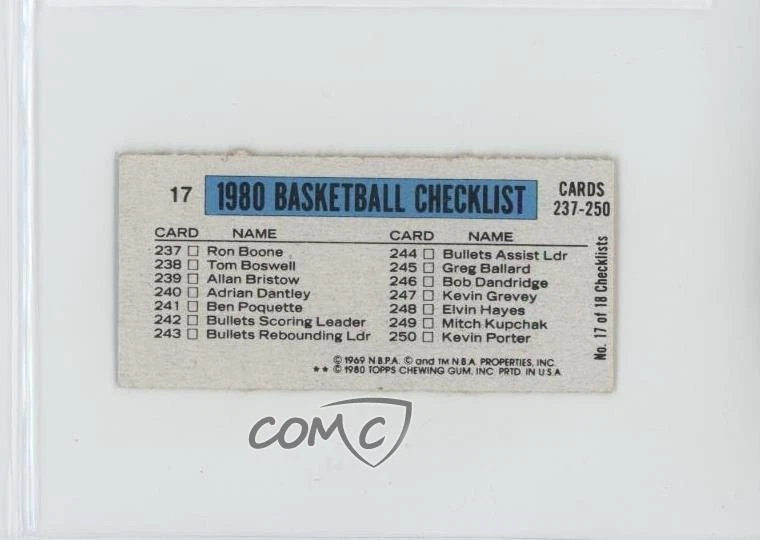 1980-81 Topps Separated Calvin Murphy #17 HOF - Image 2 of 2