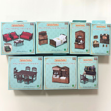 Sylvanian Families Classic Brown Furniture Complete 7 Set Calico Critters Japan