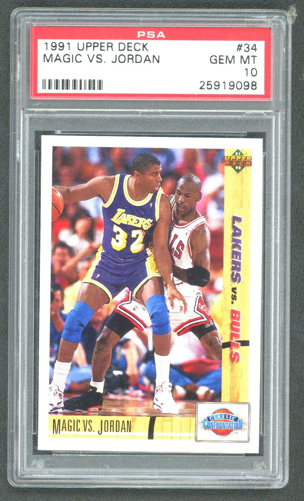 1991-92 Upper Deck Magic Johnson Michael Jordan #34 PSA 10 GEM MINT HOF