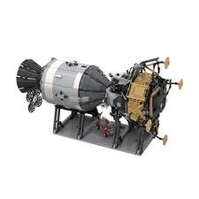 Apollo Spacecraft with Lunar Module 7121 Pieces Historic Space Display