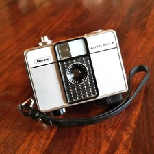 Ricoh Auto Half E 35mm Half Frame Camera Silver Black Film Camera JP