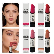Funny Lipstick Waterproof Long-Lasting Lip Gloss Festival Gift Rose Nude Dickst